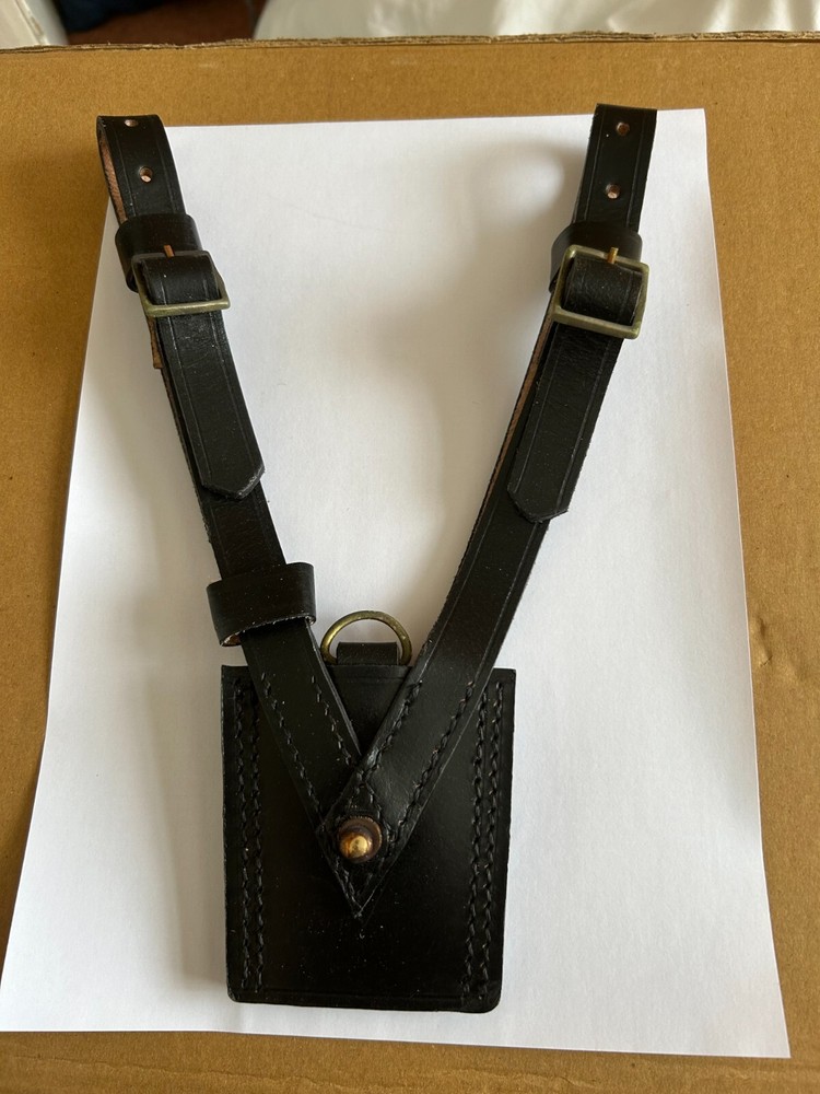 Sam Browne Leather Frog - Black