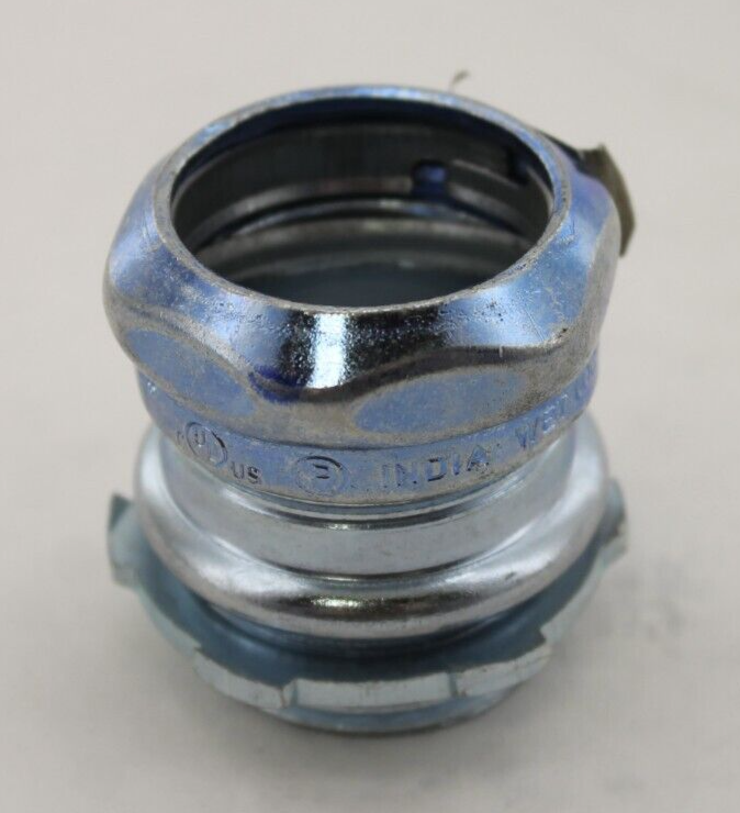 Halex 62511 Blue 1" Silver Compression Connector
