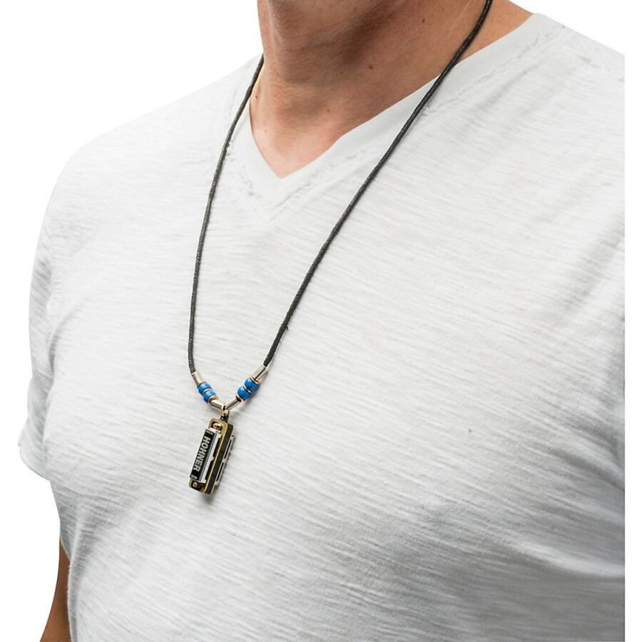 Hohner M38N Mini Harmonica Necklace - Dark Blue, New!
