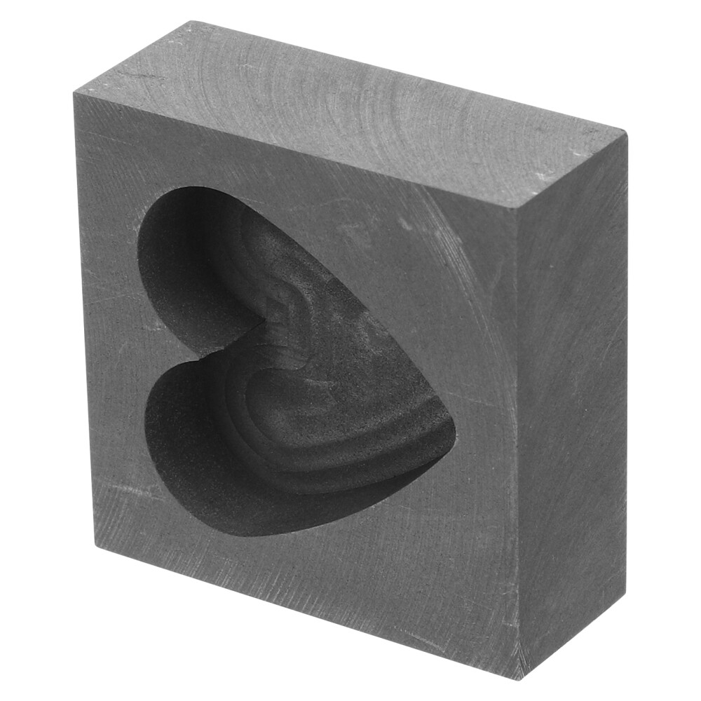 Heart Shaped Graphite Mold Model Tools Ingot Molds for Casting Metal