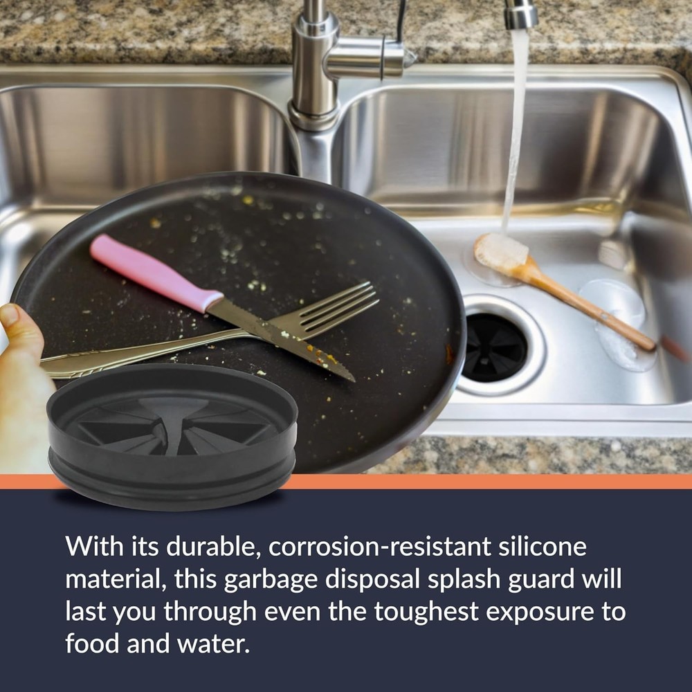 Durable 3-3/8-in. Splash Guard for Garbage Disposal: Minimizes Mess and Splashes
