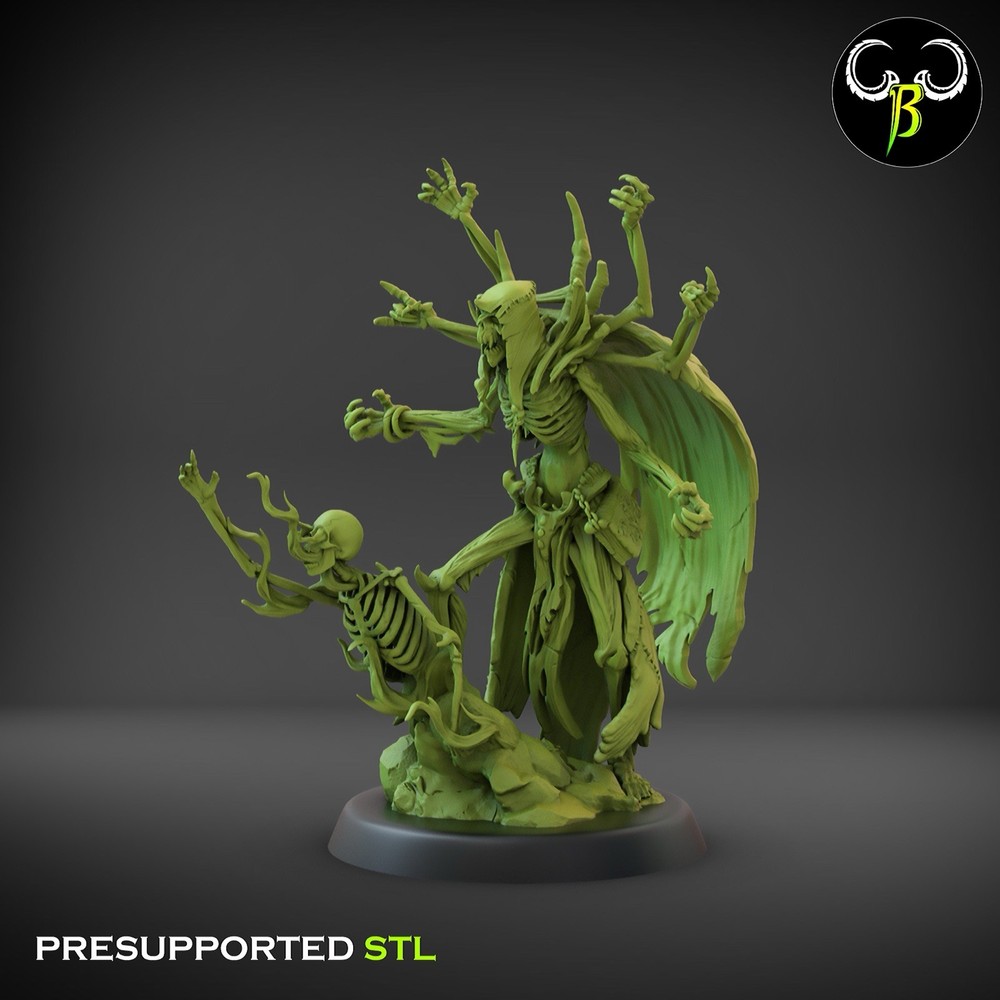 1 BoneMancer, Crypt Nightmares, 3D Printed ClayBeastCreation