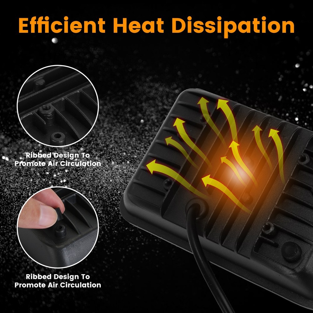 2Pcs 4x6in Car LED Headlights Vehicle Rectangular Headlamp With H4 Socket H4-