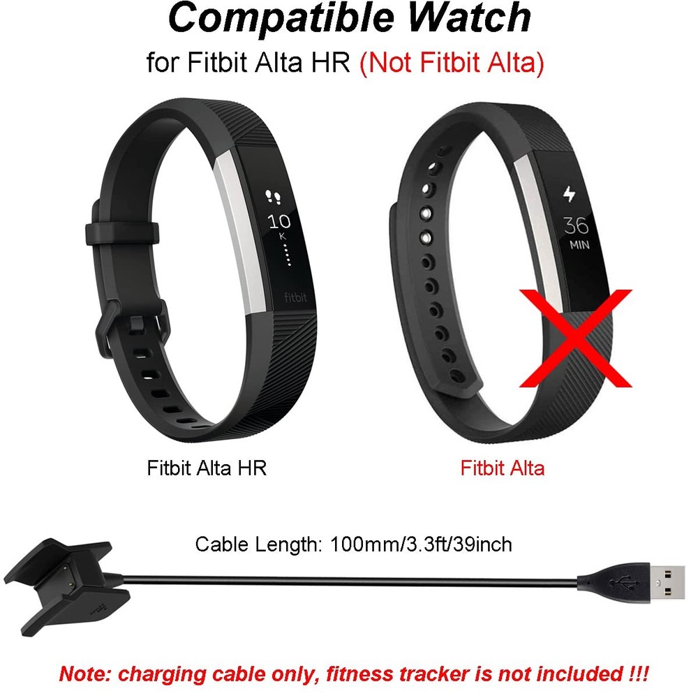 Emilydeals 2 Pack Fitbit Alta HR Charging Cable Replacement
