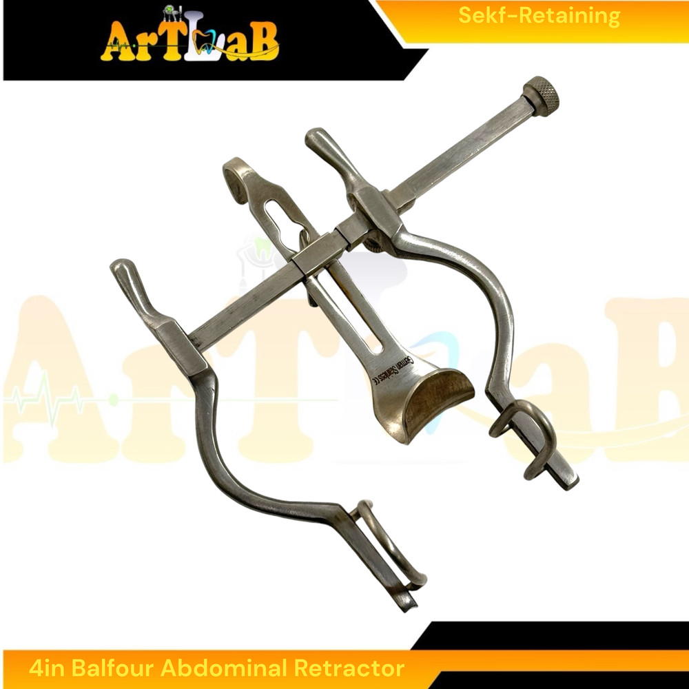 Light Pattern Balfour Retractor 4" (10.16cm) Abdominal Retractor German Steel