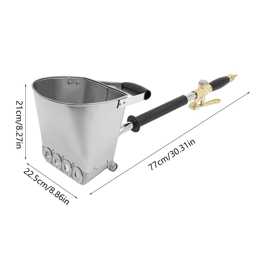 Pneumatic Cement Stucco Sprayer Gun Plaster Mortar Automatic Air Panting Tool