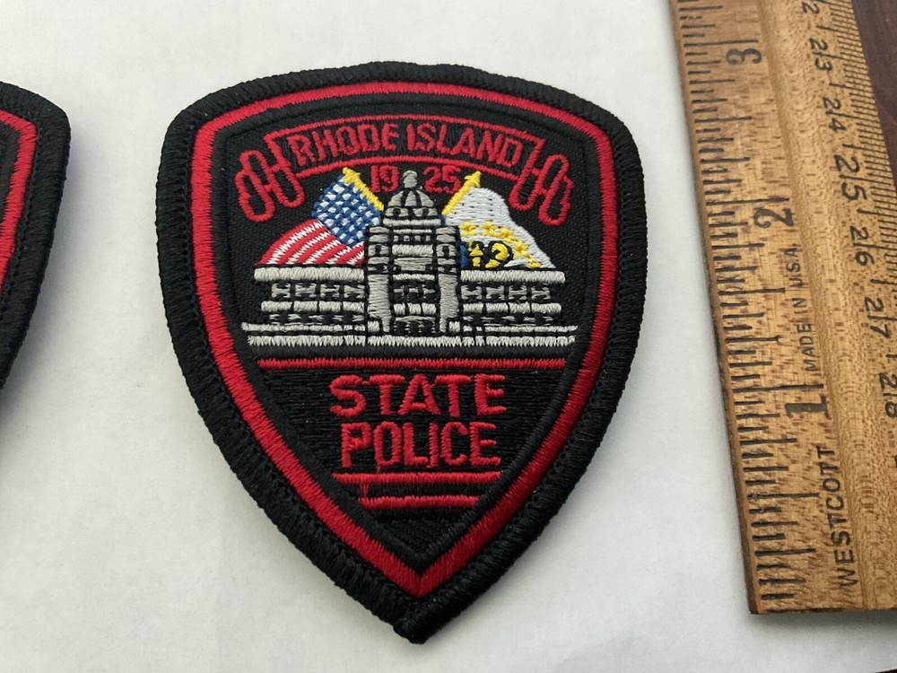 Rhode Island State Police collectable Patch Set 2 pieces Hat Size