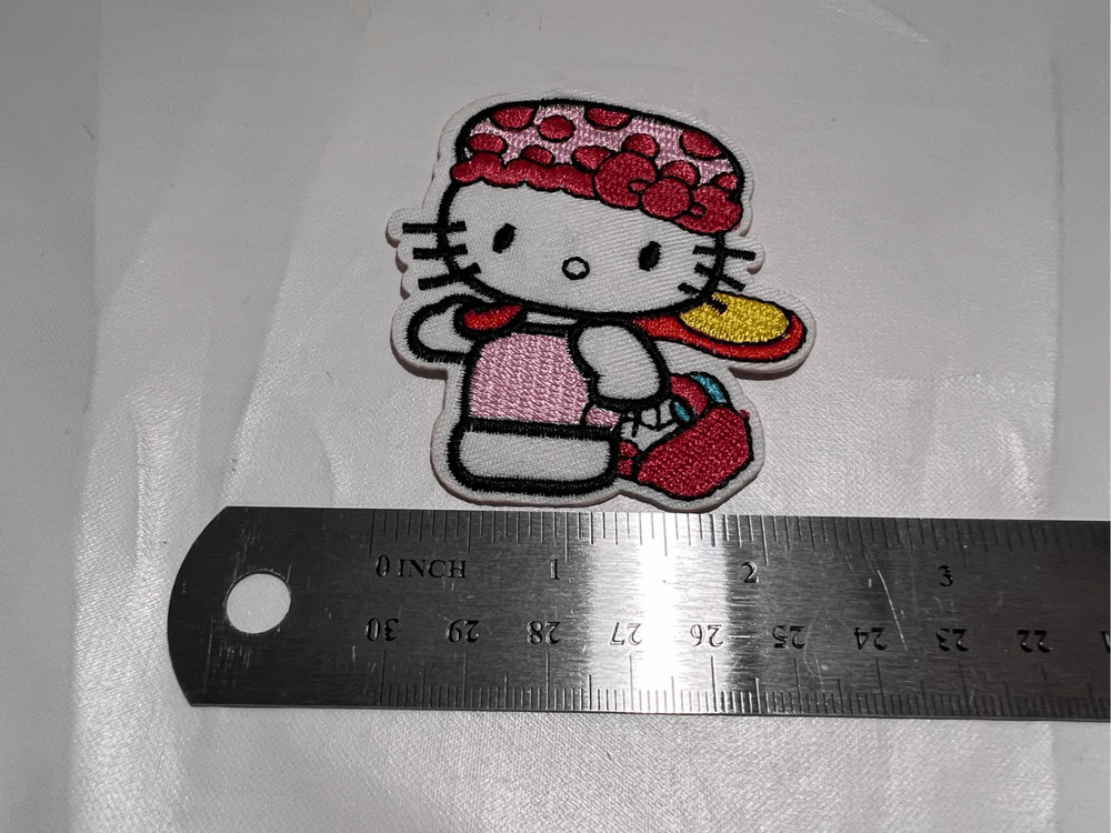 Hello Kitty with Shower Cap Iron on Patch
