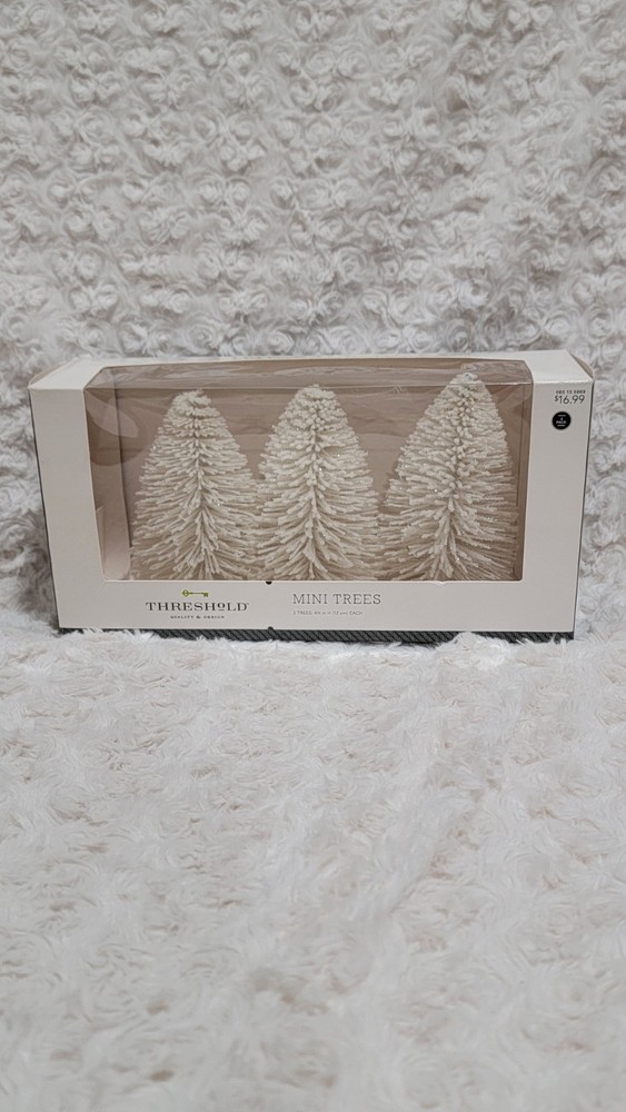 Threshold Mini Trees White 3 Pack NEW