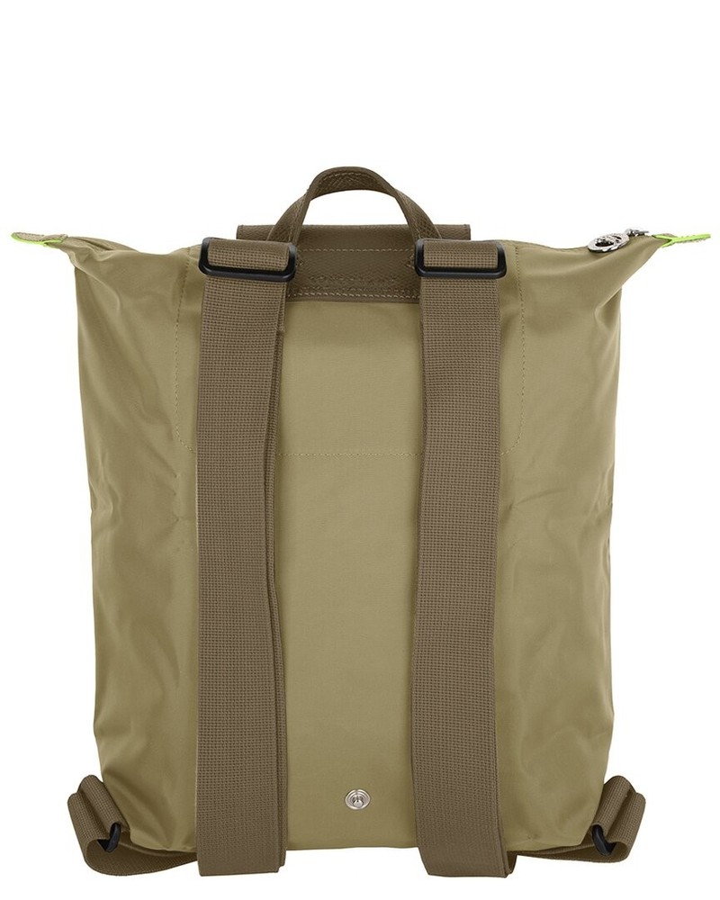 Longchamp Le Pliage Green Medium Canvas Backpack Women's