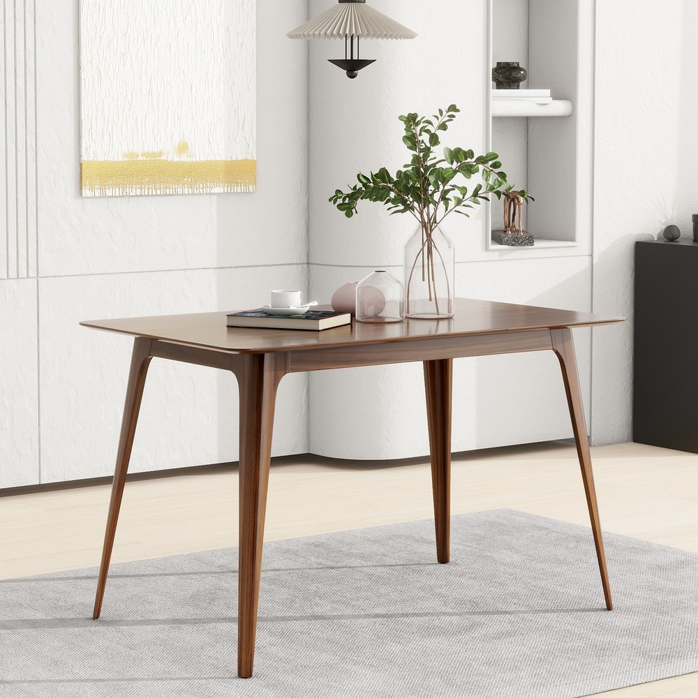 [Video] Dining Table Solid Wood Legs, Walnut