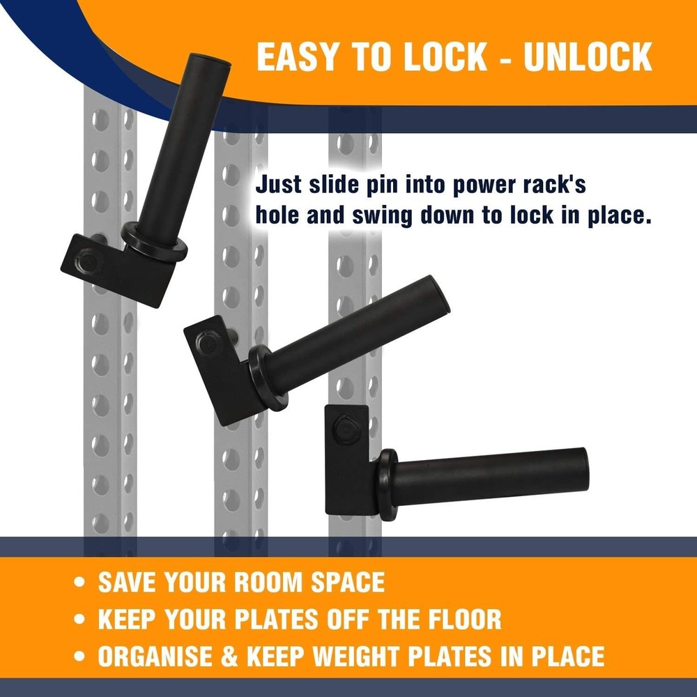 Barbell Holders Compatible with 2x2 Power Racks