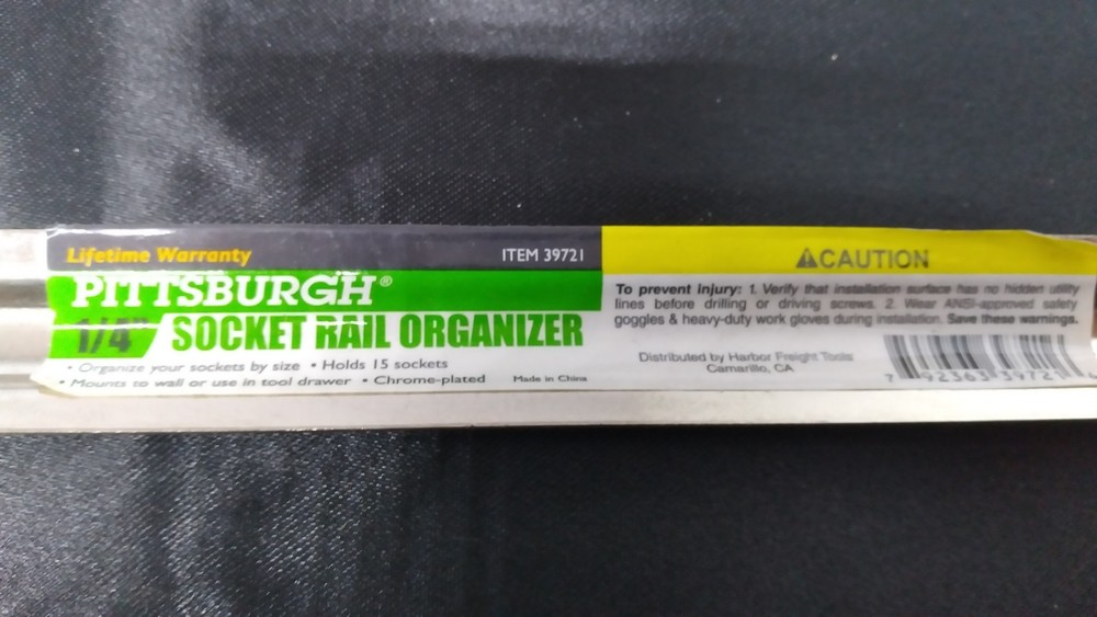 Pittsburgh 1/4" Socket Rail Organizer 39721