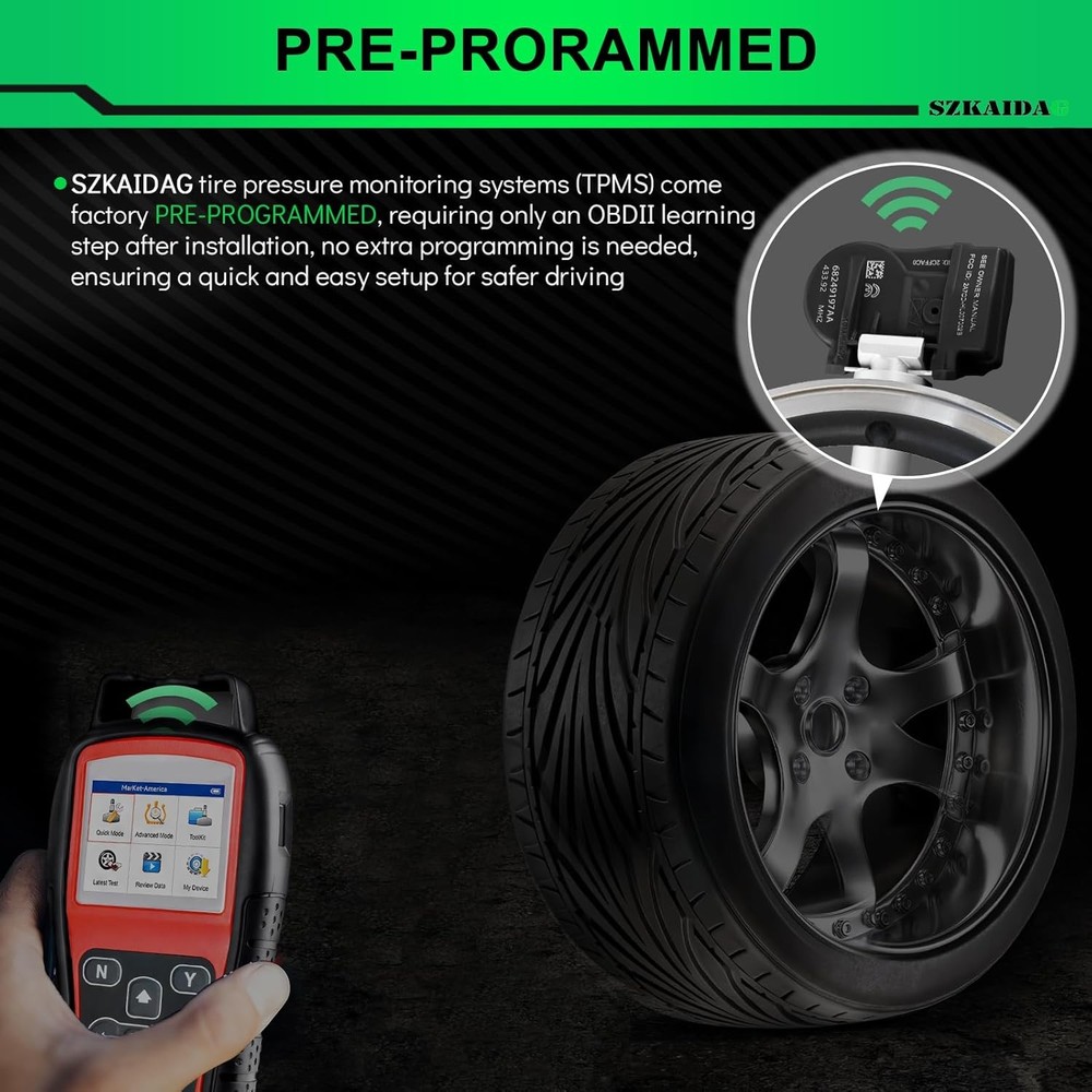 Tire Pressure Sensor Pre-Programmed 434MHz TPMS for:-RAM 1500 2500...
