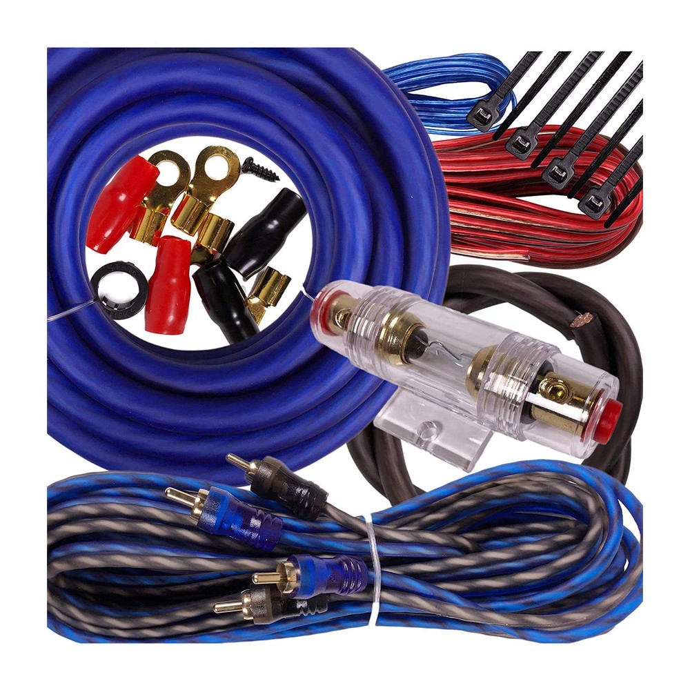 Audio360 AD1500.2 1500W Car Amplifier + Wiring Kit Bundle
