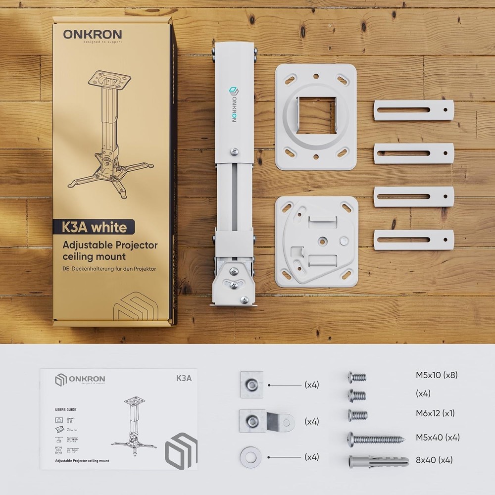 ONKRON Projector Mount Ceiling & Wall for Projectors up to 22 lbs