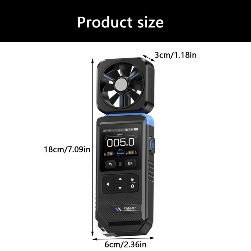 Handheld LCD Wind Meter Airflows Meter Measuring Wind Wind Speed Gauge