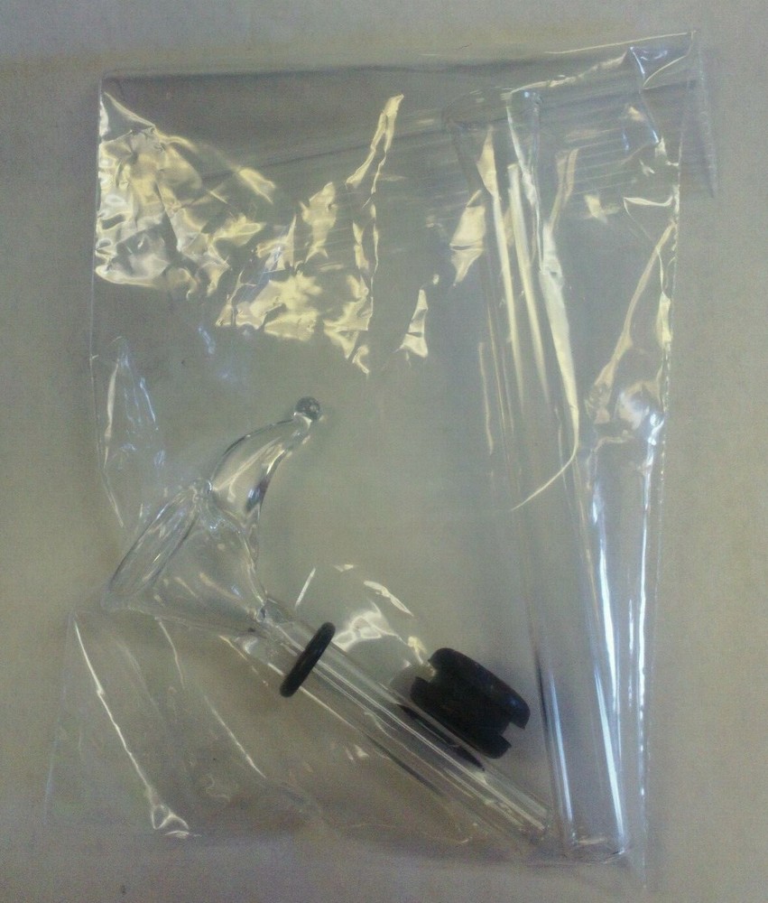 CLEAR 3" GLASS PULL BOWL & 4.75" GLASS DOWN STEM WATERPIPE REPLACEMENT PARTS KIT