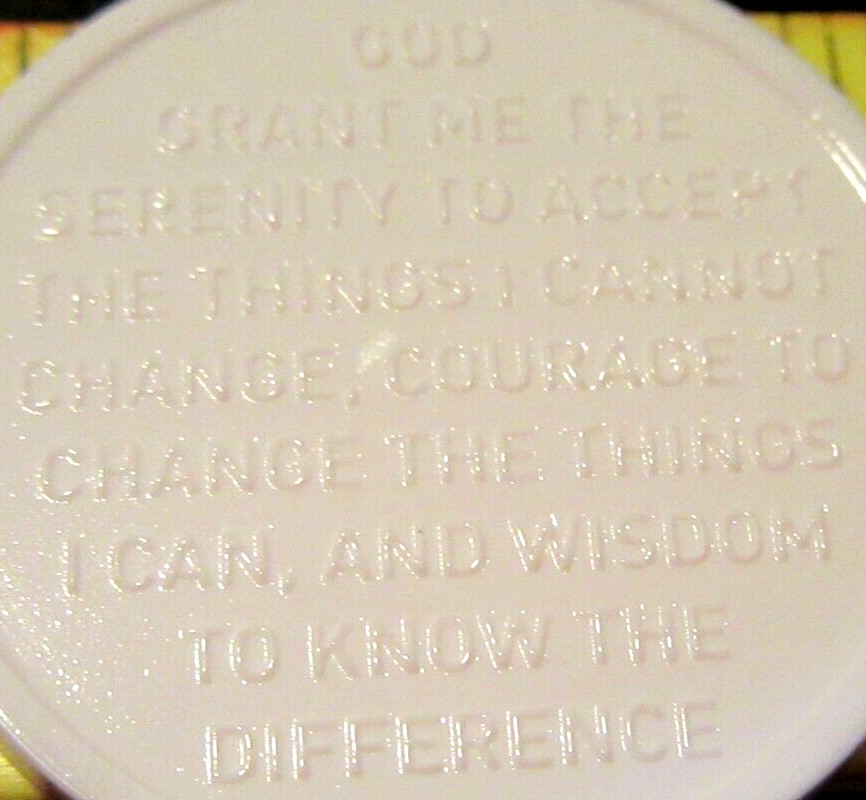 Alcoholics Anonymous Plastic AA 24hour Poker Chip Medallion Token