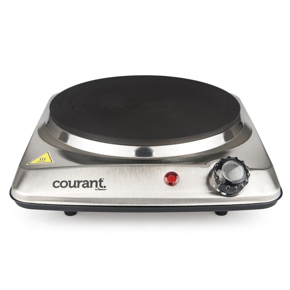 COURANT Portable Single Electric Burner, Stainless Steel