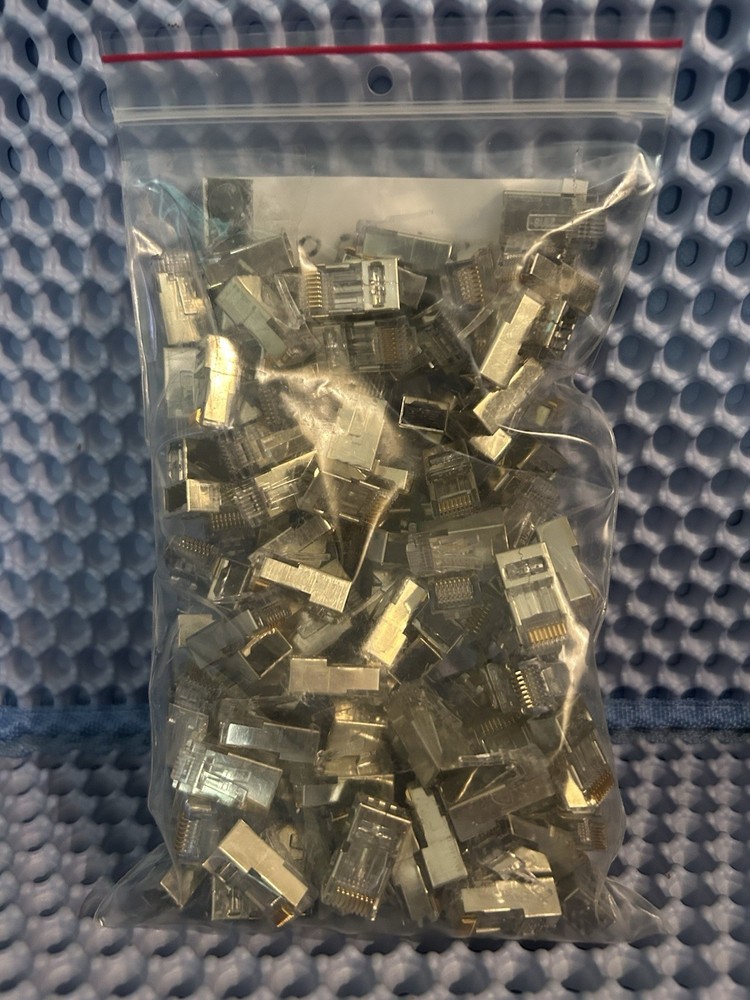 Platinum Tools 300668SEZ EZ-RJ45 Shielded Cat6 Plug - 100 Pack