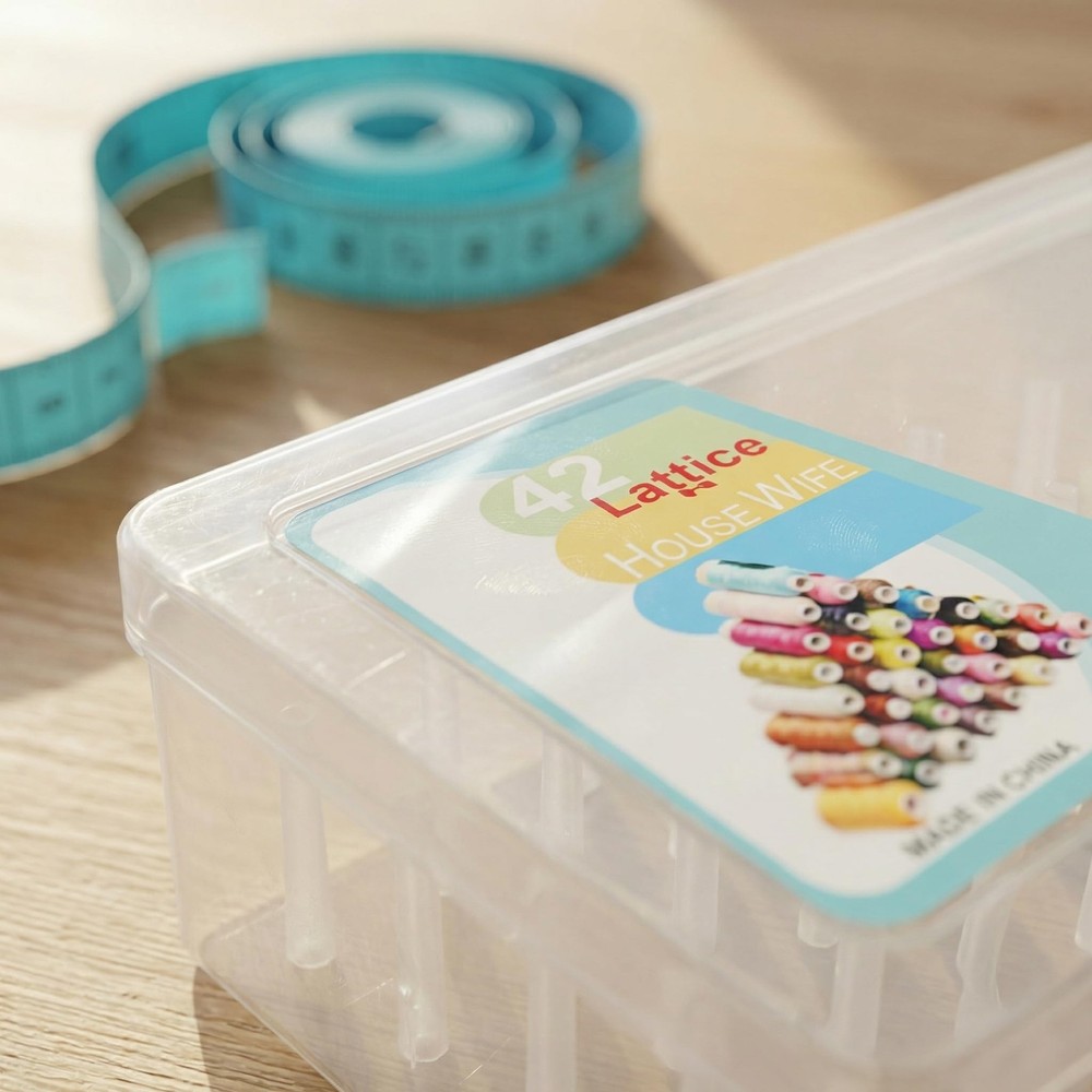 Segolike 42 Slots Sewing Thread for Spools of Thread, Empty Storage Box, Easi...