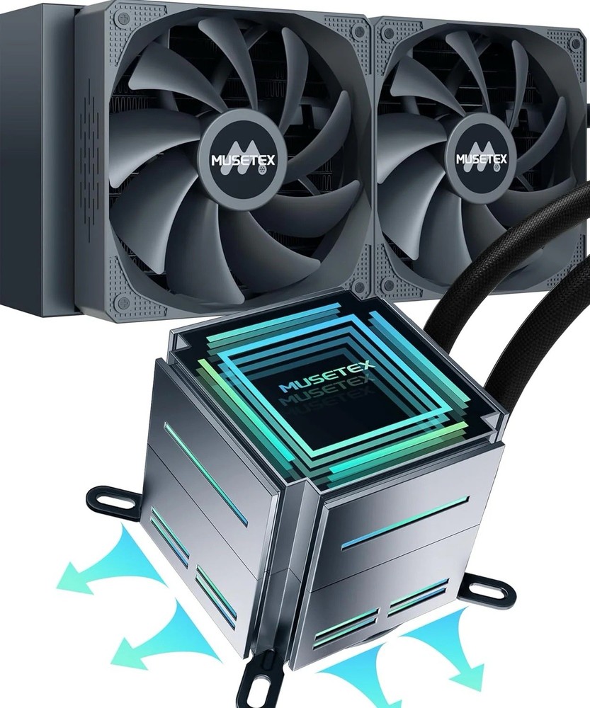 MUSETEX 240MM LIQUID CPU COOLER BLACK