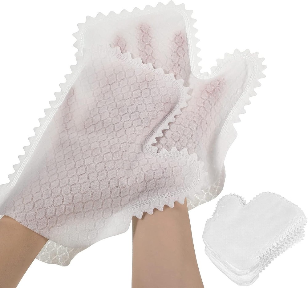 60 Pieces White Microfiber Dusting Gloves Artisan Dusting Mitt Microfiber