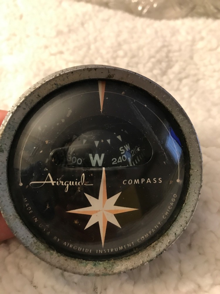 Vintage Airguide Dash Mount CompaSs