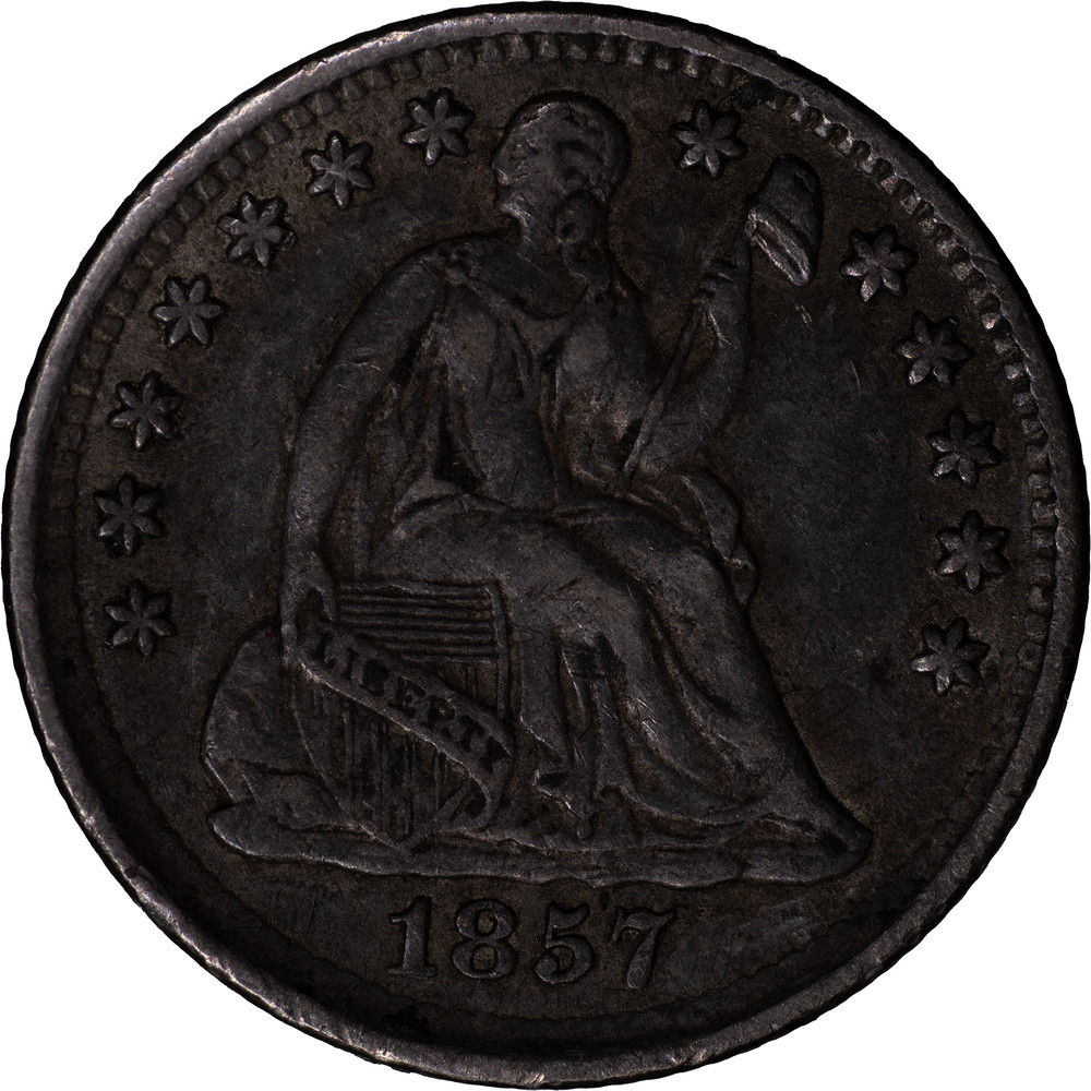 1857 5c Seated Liberty Half Dime ~ VF
