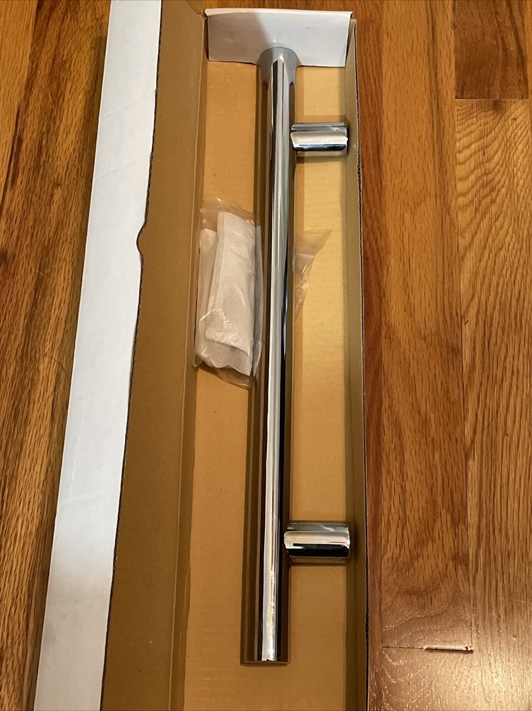 18" DOOR PULL Signature Hardware Solid Brass w/Polished Chrome Finish: Open Box