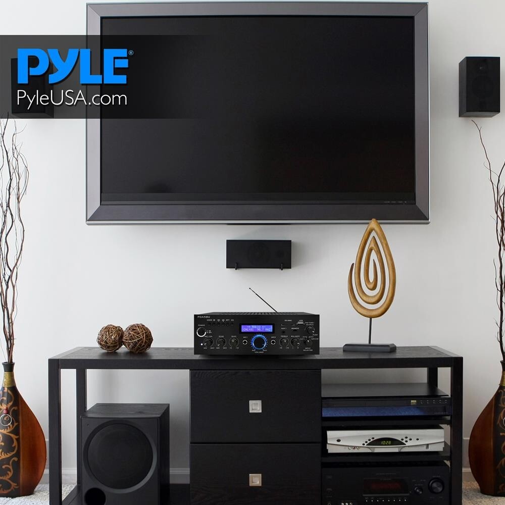 Pyle Compact Bluetooth Stereo Amplifier-Home Desktop Stereo Receiver System
