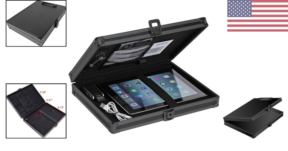 Tactical Black Locking Storage Clipboard - Versatile & Secure Document Storage
