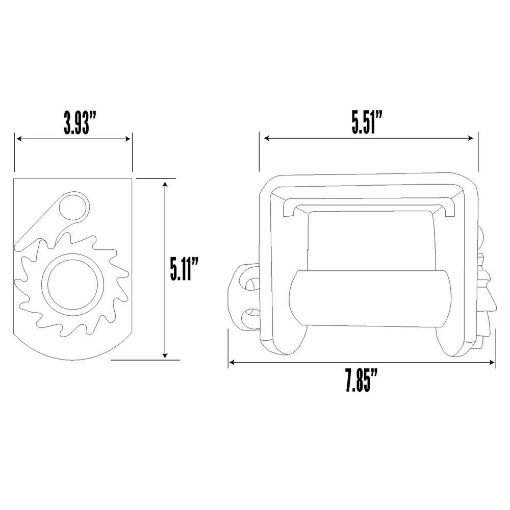 4" Low Profile Double L Track Sliding Winch - 5 Pack