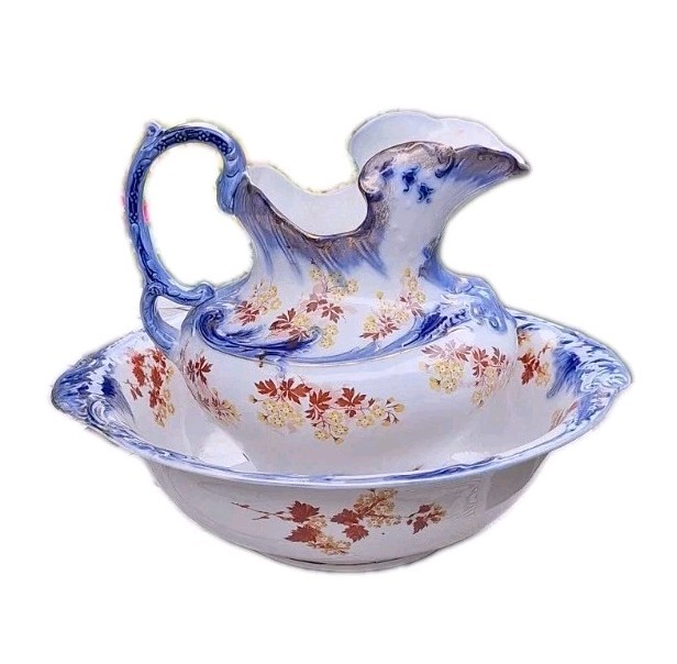 Large Victorian Ewer & Basin by B&L