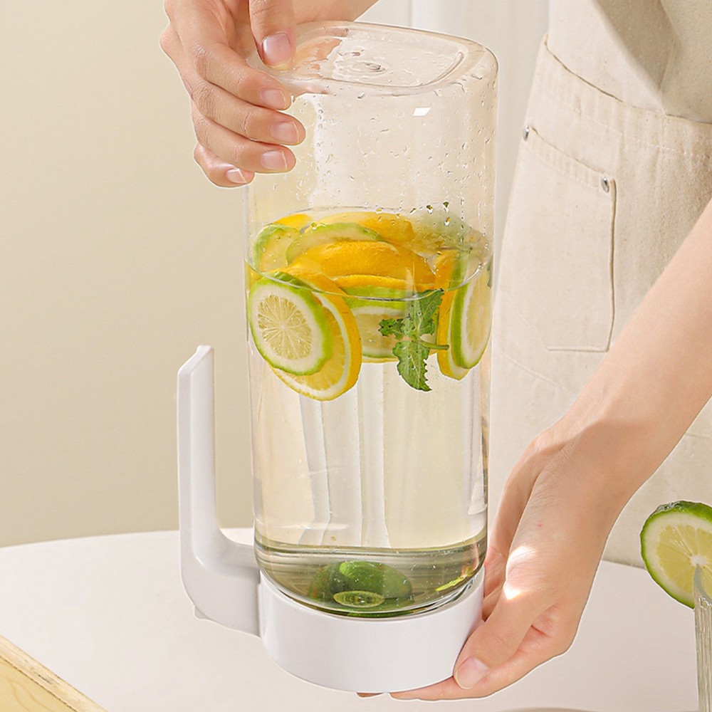 1Pc Household Press Type Large Capacity Cold Water Kettle w/Handle for Fruit Tea