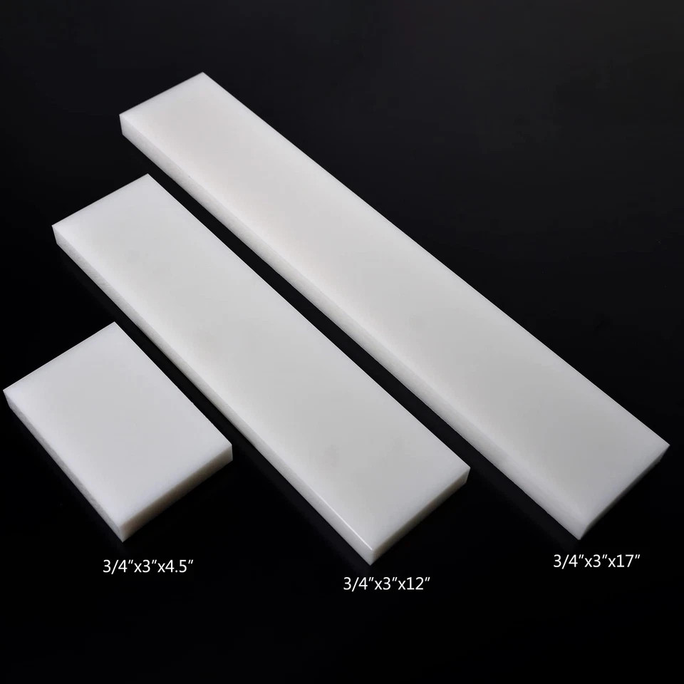 HDPE Block WhitePE Polyethylene Rectangular Solid Plastic Tapping（2" x 12" x 3"）
