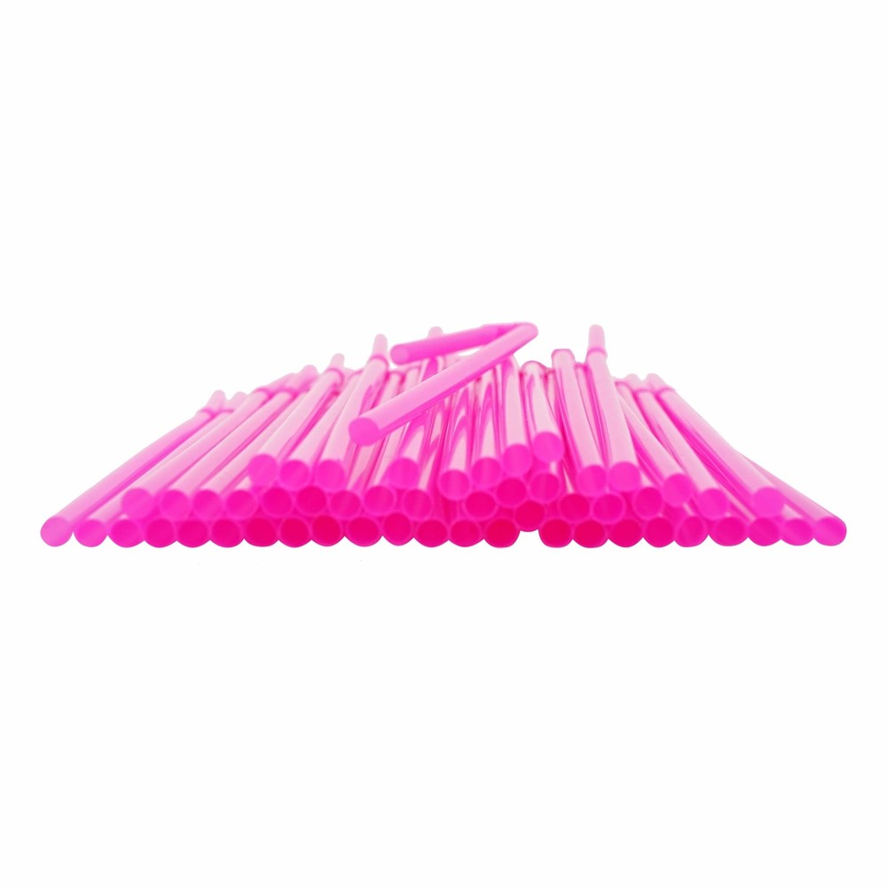 Flexible Plastic Drinking Straws (900 ct, Assorted Neon) Bendable Disposable