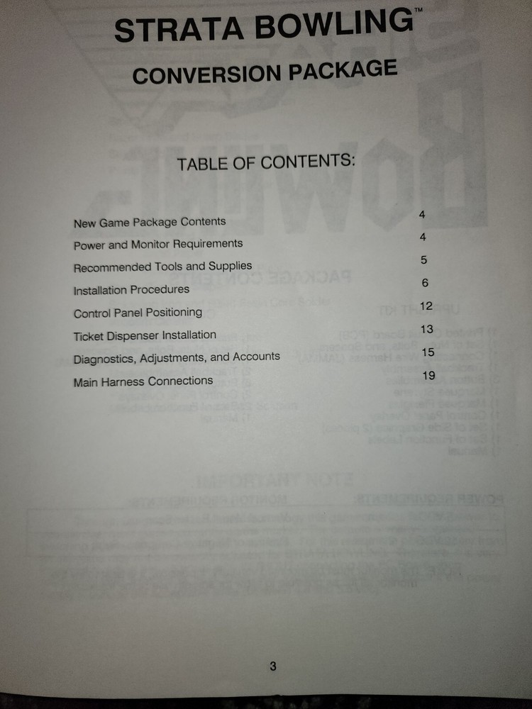 Bowling Arcade Manual Strata