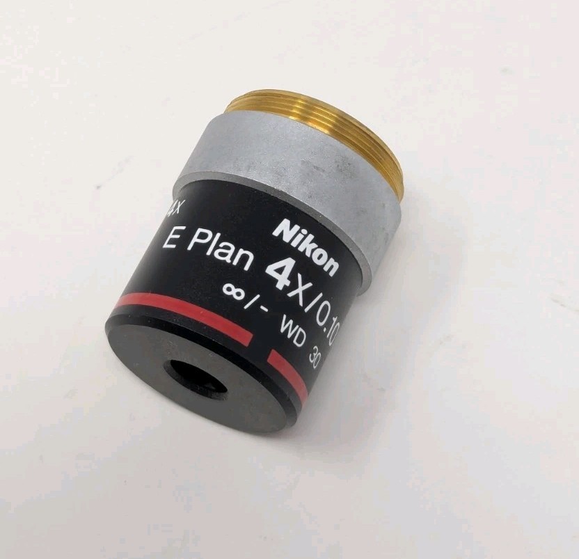 Nikon E Plan 4x 4x/0.10 Microscope Objective Infinity/- WD 30