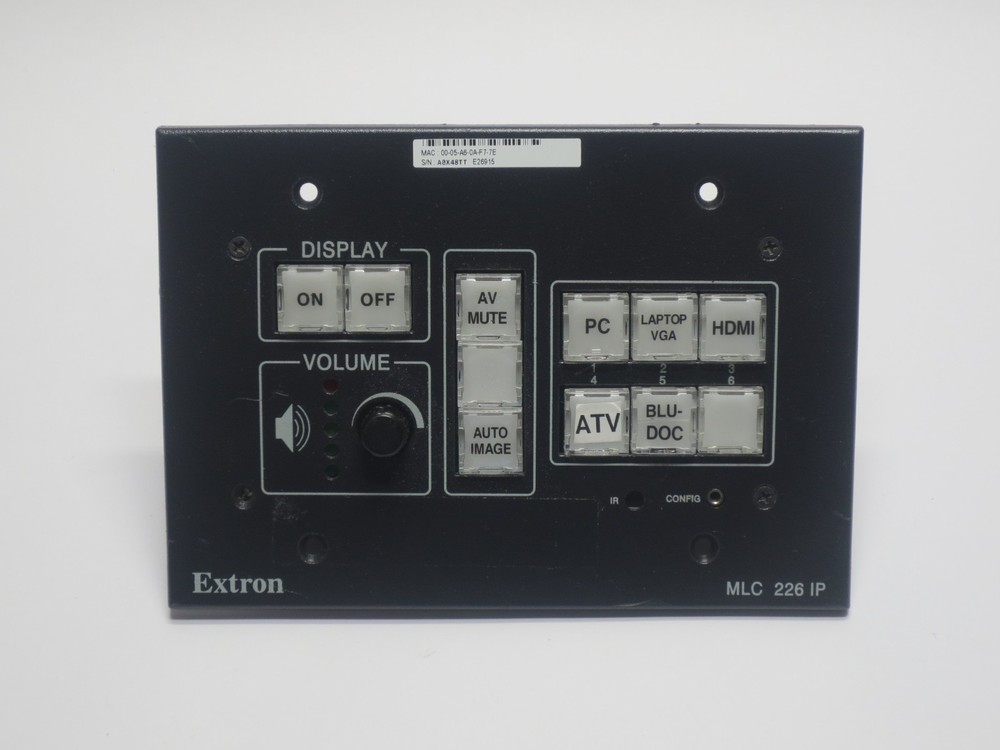 Extron MLC 226 IP MediaLink Controller Enhanced Control Panel