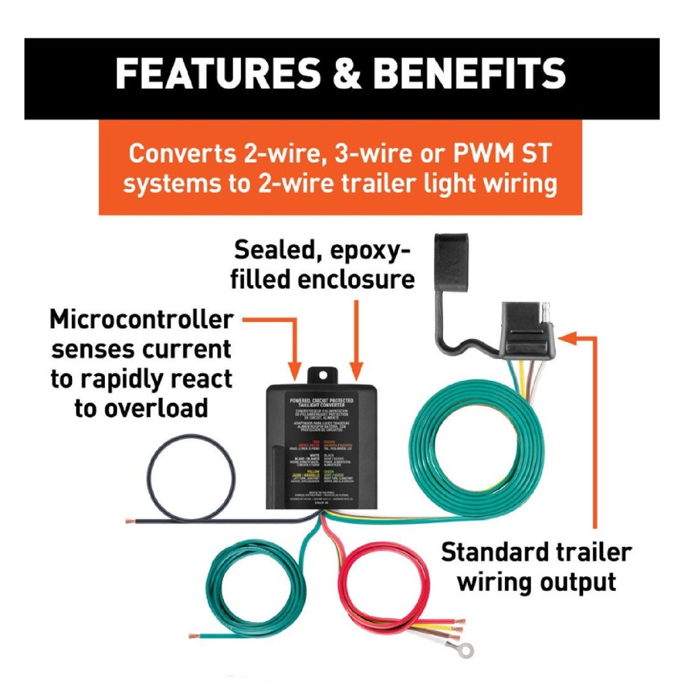 Curt 59236 Multi-Function Taillight Converter Kit