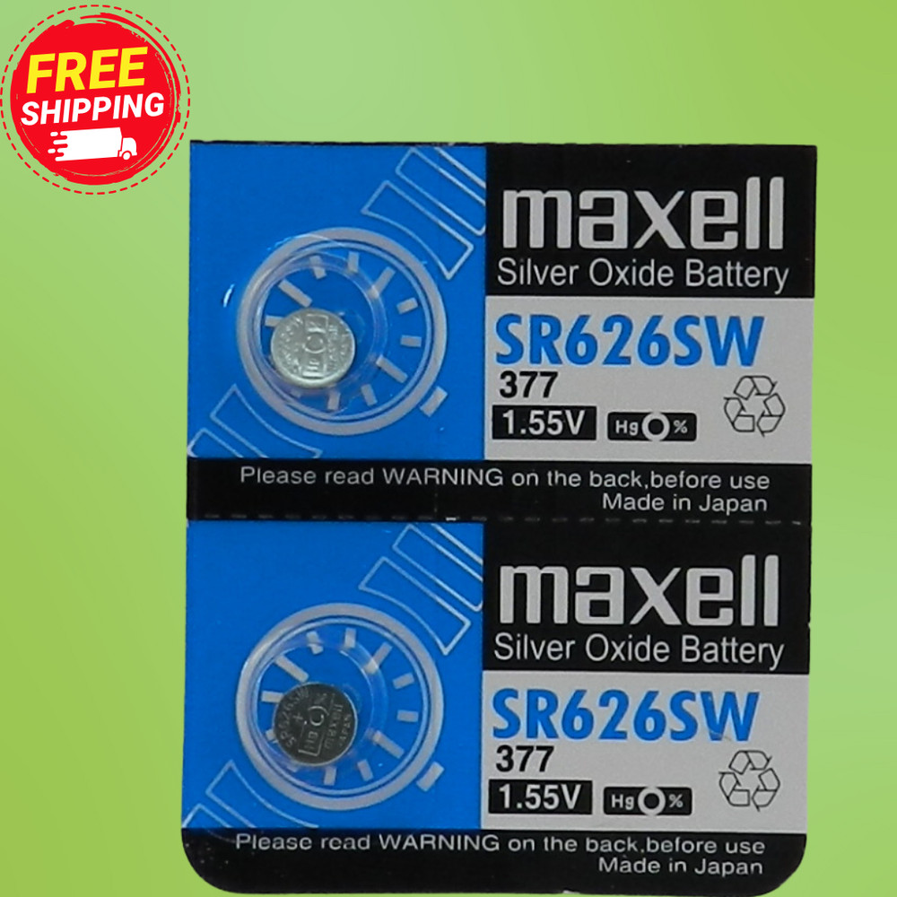 Maxell  377 SR626SW Watch Battery (Exp 2031 )  2Pc