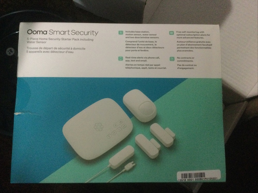 Ooma Smart Home Security Starter Kit With Water Sensor