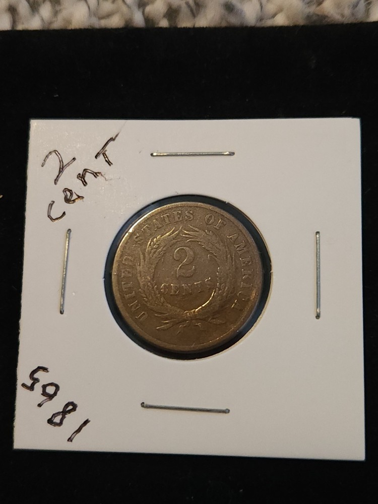 1865 Civil War 2c Piece. READABLE DATE!
