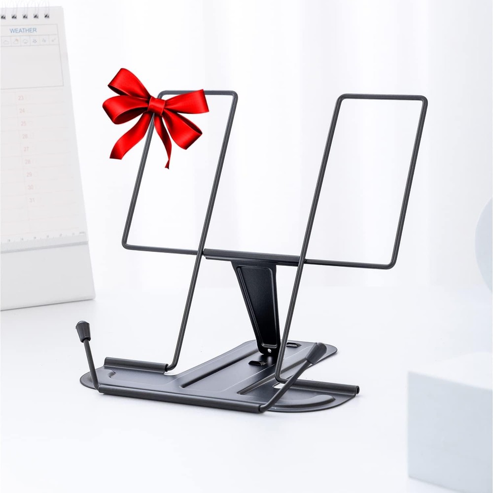 Adjustable Book Stand for Desk Tablet Recipe Holder