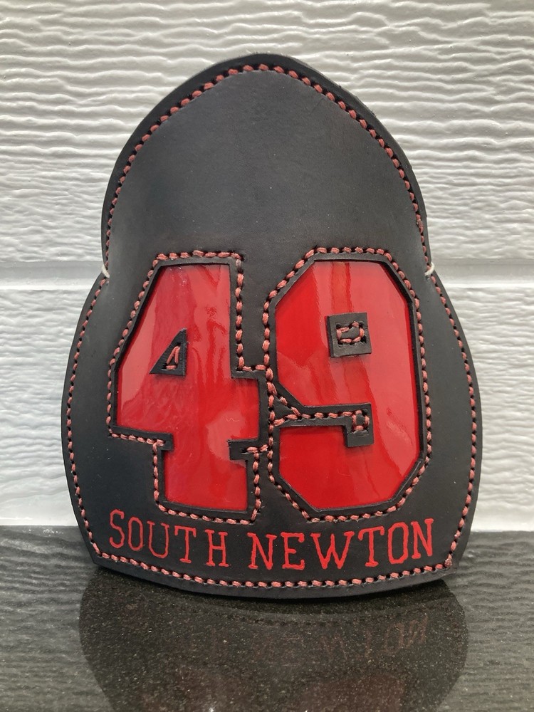 Custom Handmade Leather Fire Helmet Front