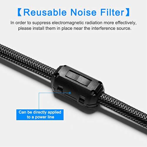 12 Pcs Clip-on Ferrite Core Ring Bead Anti-Interference Noise Suppressor