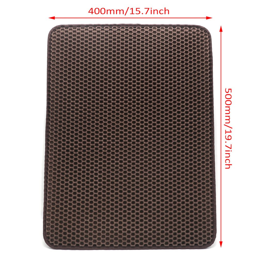 40X50 Brown Cat litter Mat Double Layer Pad Trapper Folding Pad EVA Foam Rubber