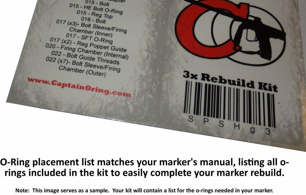 Captain O-Ring MacDev Prime - Color Coded 3X Oring Rebuild Kit